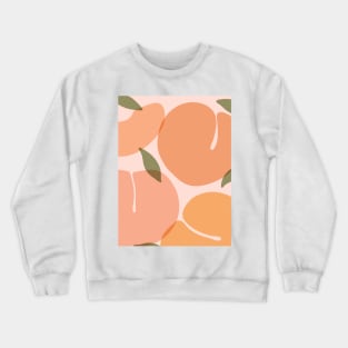 Cute Peaches Pattern Peach Pastel Crewneck Sweatshirt
